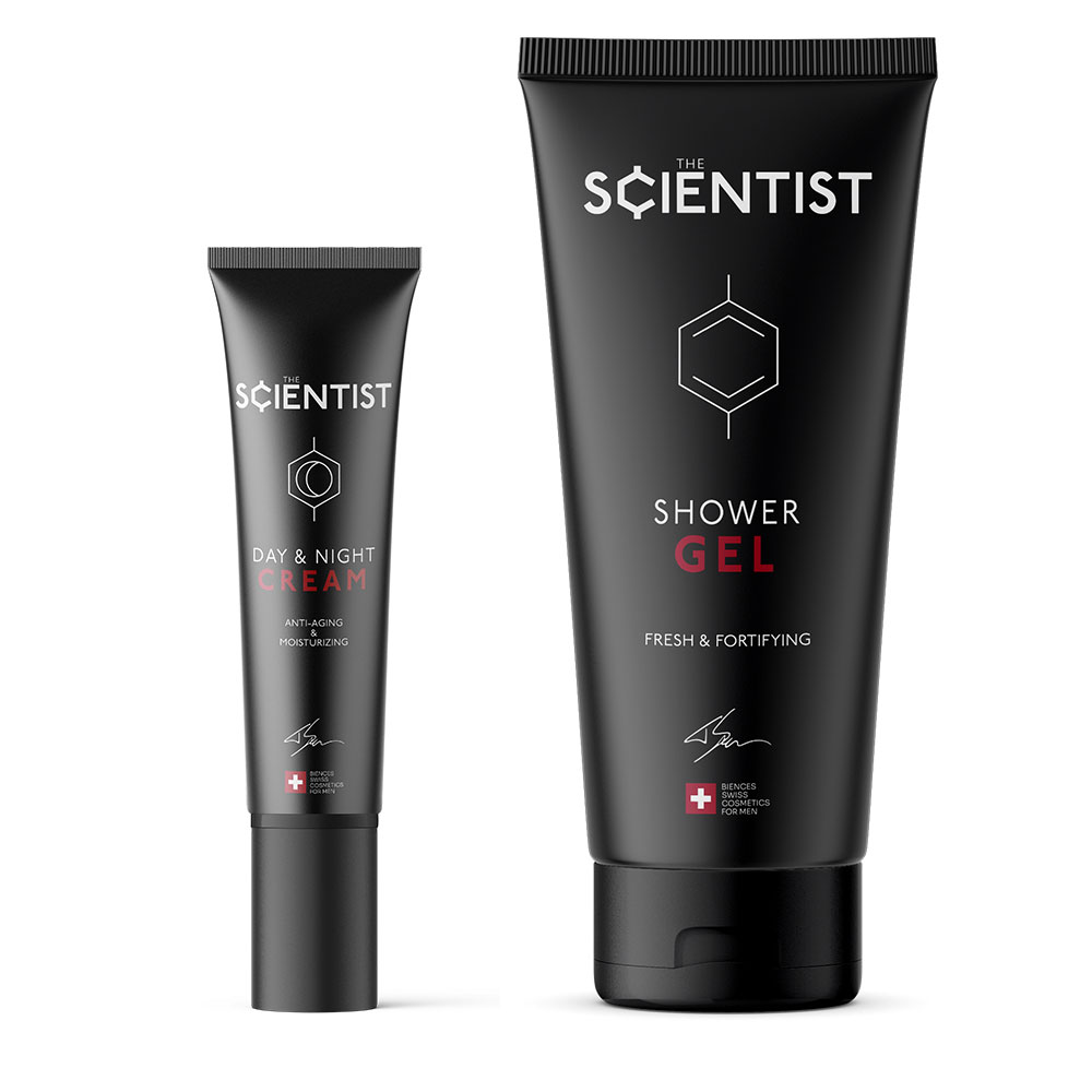 Duo crème jour et nuit & gel douche pour homme